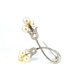Mikimoto Estate Akoya Pearl Brooch Pin 5.60 mm 4.6 Grams M351